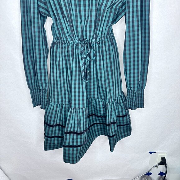 NWOT Draper James RSVP Long Sleeve Tiered Green & Black Plaid Dress Size - XXL - Picture 6 of 16